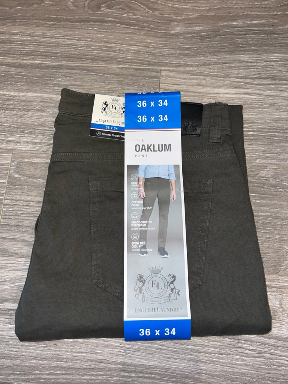 English Laundry Men’s Slim Straight Jeans - Olive